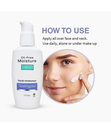 Oil-Free Moisture Facial Moisturizer with SPF 15 | Hydrating Lightweight & Non-Greasy | 4 fl oz - International Shipping Available - Buy Online on GoSupps.com