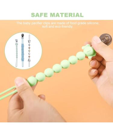 Divono 3-Piece Silicone Baby Pacifier Chain | Soft Stylish & Eco-Friendly | Perfect for Boys & Girls - Buy Online on GoSupps.com