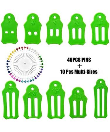 HONEYSEW 10pcs Fabric Bias Binding Sasher Tool Set with 40 Quilting Pins - Multi-Sized Foldable Strips, Green - Buy Online on GoSupps.com