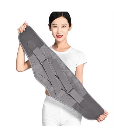 Lordosis support belt back support treatment herniated discs Muscle tension men women waist protection orthopedic spine support pain relief (color: gray size: m) m gray