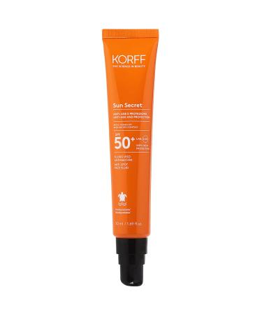 Korff Korff Sun Secret Anti-Dark Spot Face Liquid SPF50+ Fluid Cream with Soft Texture Very High UVB and UVA Protection Biodegradable Water Resistant 50 ml