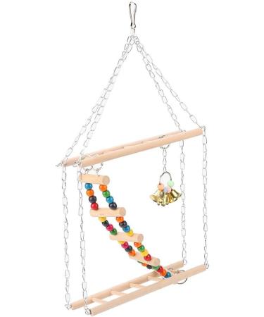 Buy Famkit Bird Toys: Wooden Hangers Stairs & Climbing Swings for Parrots Budgies & Hamsters - International Shipping Available! - Buy Online on GoSupps.com