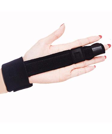 Finger Extension Splint Finger Splints Brace for Trigger Finger Mallet Finger Broken Fingers Fractured Arthritis Finger Support Knuckle Immobilization Straightening Tendonitis Pain Relief (Black)