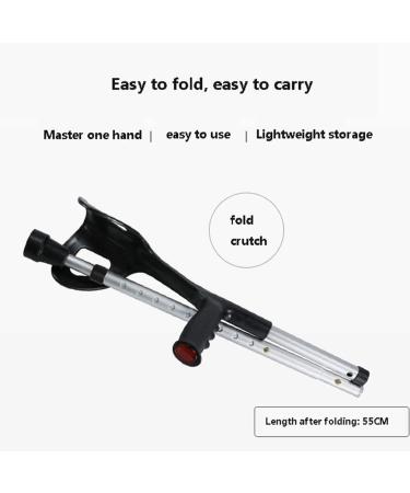 COKVBSKZ LRVTREC Forearm Crutches Adjustable Foldable Elbow Arm Arm Underarm Crutches Arm Cane Telescopic Adjustable Anti-Skid Aluminum Walker Lightweight Arm Crutch - Buy Online on GoSupps.com