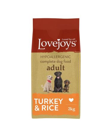 Lovejoys Hypoallergenic Complete Dry Adult Dog Food Turkey and Rice 2 kg Turkey and Rice 2 kg (Pack of 1)