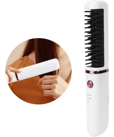 Fockety Hair Straightener Brush - Adjustable Temperature Anti-Scald USB Rechargeable - Perfect for Thick Curly Hair - Buy Online on GoSupps.com