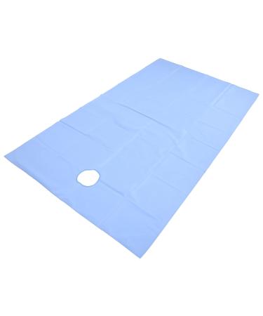 Verdant touch waterproof bed sheet beauty salon bed sheet skin-friendly for spa massage lying bed cover with facial atemhole blue waterproof breathable