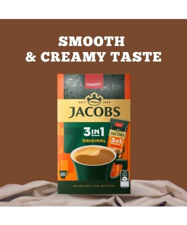 Jacobs 3-en-1 Caf instantan en sachets 6 paquets de 24 sticks 302 4 g Total 144 sticks ORIGINAL 24 STICKS / SACHETS 302.4G 24 unit (Lot de 6) - Buy Online on GoSupps.com