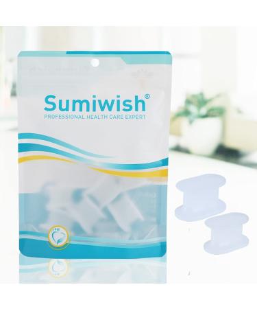 Sumiwish Flanged Toe Spacer - 12 Pack Bunion Corrector & Silicone Toe Separator for Overlapping Toes | Size L&S - Optimal Comfort & Support - Buy Online on GoSupps.com