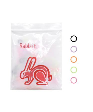 RZJZGZ 2 Packs(200Pcs) Multicolor Dental Orthodontic Elastics Latex Rubber Bands for Braces Great for Dentist Dreadlocks Braids Top Knots Tool Professional 4.5oz (Rabbit 3/16in)