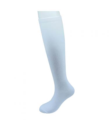 Movkzacv compression socks for women and men comfortable fit high support socks ideal for running athletics and travel (white size: s/m)