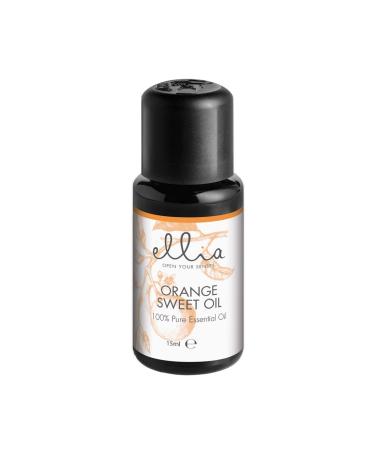 Ellia Aroma Diffuser Orange Essential Oil Mix Pure Aromatherapy Diffusing Sweet Uplifting Scent Inspire Positivity + Boost Cheerful Mood Long Lasting UV Protection Bottle Orange 15 ml