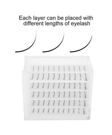 Premium 5-Layer Eyelash Storage Box | Clear False Eyelash Organizer & Makeup Display for Extensions - Buy Online on GoSupps.com