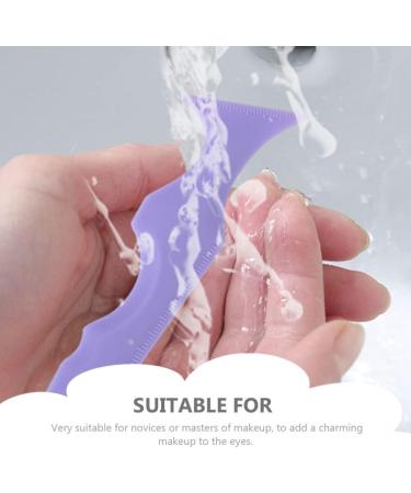 CALLARON Silicone Beauty Ruler Brow Shape Tape Eyelash Aid Tool Girl Supplies Eyeliner High Capacity Travel Violet - Buy Online on GoSupps.com