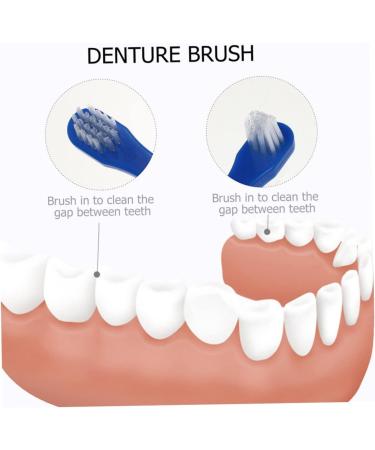 Buy Fomiyes Double-Headed Soft Toothbrush for Dentures | Portable False Teeth Cleaner | 18 Pack in Assorted Colors - Buy Online on GoSupps.com