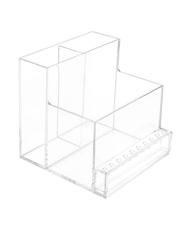 Generic 10 Holes Drill Bit Holder Display Stand Clear Salon Drill Bit Storage Box