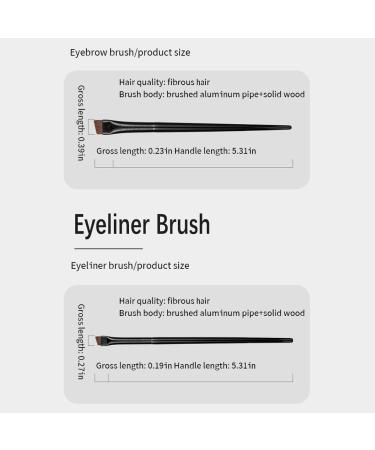 2 set of Eyebrow Brush Professional Eyeliner Brushes Portable Small Angled Women Makeup Tool Waterproof Reusable Cosmetic Tools Style 1 2 set of (Style 1) - Buy Online on GoSupps.com