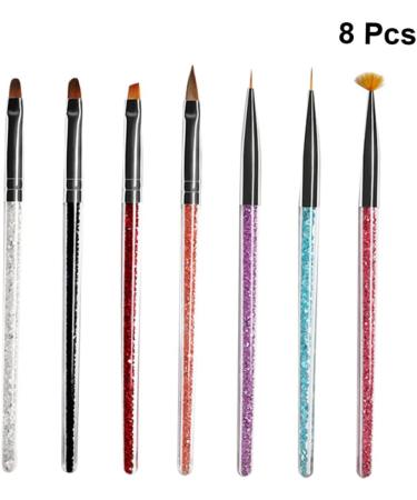 FRCOLOR Nail Art Pen Kit Set liquid glitter nail art nail art nails nail art nail drawing painting es powder nail liner glitter manicure gradient nail Acrylic Powder Painting Brush - Buy Online on GoSupps.com