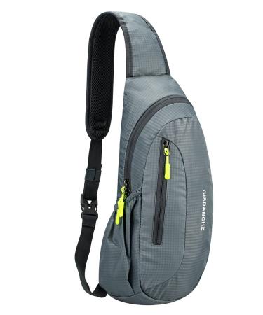 Gisdanchz waterproof nylon sling bag backpack chest bag small men women for sports travel etc. Sb - light grey 41*21*10cm
