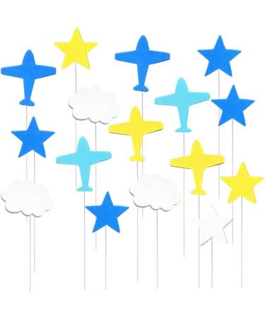 Warmhm 48 Pcs Decor Top Hat Cupcakes Plane Cake Toppers Cloud Cupcake Toppers The Clouds Insert Card Baby As Shownx3pcs mediumx3pcs - Buy Online on GoSupps.com