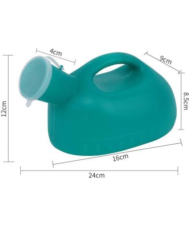 Urinals for Men - 2000mL Thick Plastic Mens Bedpan Bottle with Lid - Male Portable Pee Bottles - Travel Urine Collection Containers(Green) Happy - Buy Online on GoSupps.com