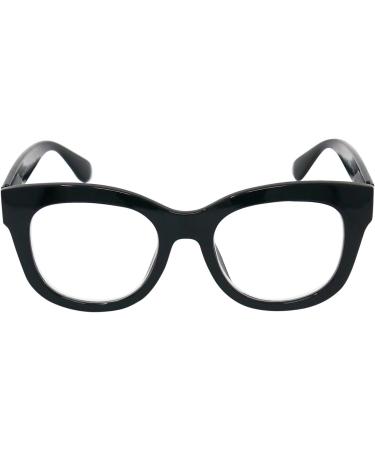 Stylish Retro Mini Glasses - Large Plastic Frames with Spring Hinge Women's Reading Aid 2.0 Diopters - Buy Online on GoSupps.com