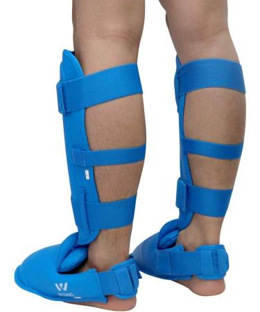 WESING WKF Approved Karate Shin and Instep Guard Gloves - Blue (X-Large) - Buy Online on GoSupps.com