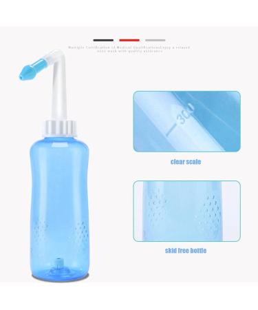 500ml Nasal Wash Bottle Pressure Nasal Irrigation for Adult & Kid Nasal Care with 2 Nozzles - Buy Online on GoSupps.com