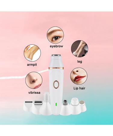 DSOUWEH 7-in-1 Women's Electric Razor - Smooth Skin Facial Depilator for All Body Parts | International Shipping - Buy Online on GoSupps.com