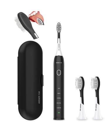 Electric toothbrush ultrasound 39 000 VPN noise -free electric toothbrush for adults 50 days of battery life electronic toothbrush (black)