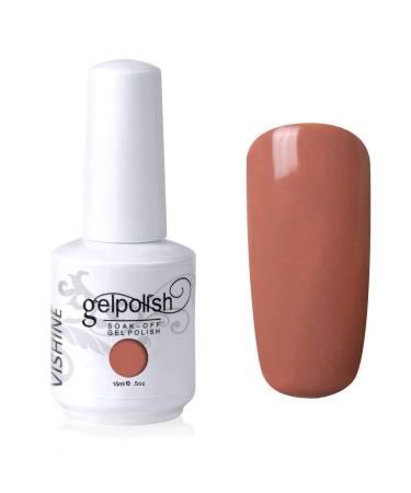 Vishine Nail Salon UV Manicure Polish Soak Off Gel Polish Nail Art Dark Salmon(748) #748