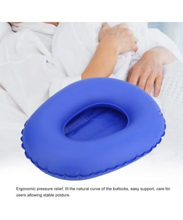 Inflatable Bed Pan for Elderly | Portable Thicken Air Bed Pan Washable Anti Bedsore Toilet Urinal - Blue - Buy Online on GoSupps.com