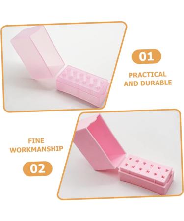 2pcs grinding head storage box nail drill bit container nail bit display holder nail bit organizer para u as nail drill bits container product plastic small round hole 8x7.2cm As Shown - Buy Online on GoSupps.com