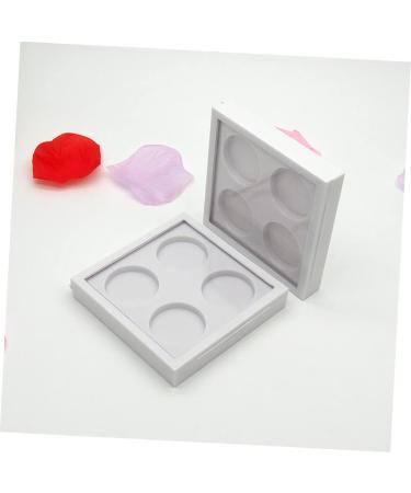 Angoily 2pcs 4 Eyeshadow Aluminum Tin Jars Magnetic Lipstick Case Makeup Palette Cosmetic Makeup Powder 1 count (Pack of 1) White - Buy Online on GoSupps.com