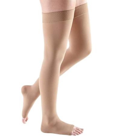 Keephen Medical High Compression Stockings for Varicose Veins & Edema - Grade II (23-32mmHg) Beige Open Toe - 2XL - International Shipping Available - Buy Online on GoSupps.com