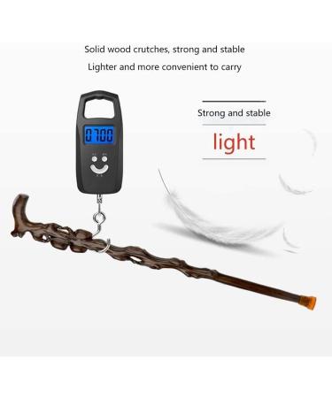 Wooden Walking Stick Solid Cane Wooden Crutch Non- Slip Hand- Carved Solid Wood Cane for Elderly Walking and Outdoor Travel - Buy Online on GoSupps.com