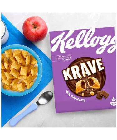 Kellogg's Krave Milk Chocolate Breakfast Cereal 410g - Buy Online on GoSupps.com
