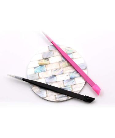 2 Pcs Metal Nail Tweezers Set for Precision Nail Art - Straight Tip Nipper Clippers with Silicone Pressing Head - Buy Online on GoSupps.com