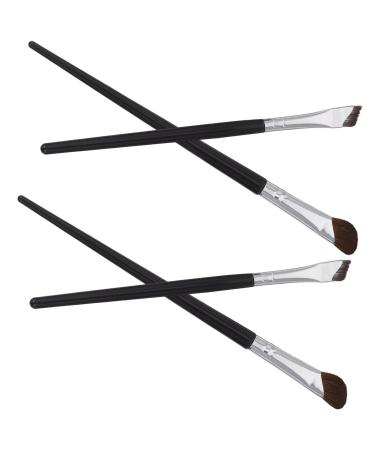 VINTORKY 4 Pcs Eyeshadow Brush Eyeliner Applicator Tool Angled Eyeliner Brush Nose Contour Brush Brow Nylon