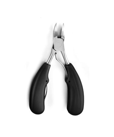 SJLS 1pc Beauty Sharp Curved Paronychia Remover Nail Scissors Manicure Toes Dead Skin Pliers Trimming Nail Clipper Nipper (Color : Black) Black Blue