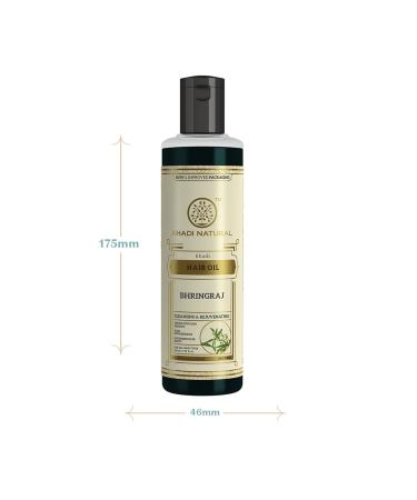 Khadi Natural Bhringraj Herbal Hair Oil - 210ml | Promotes Hair Growth & Strength | 100% Natural Ingredients - Buy Online on GoSupps.com