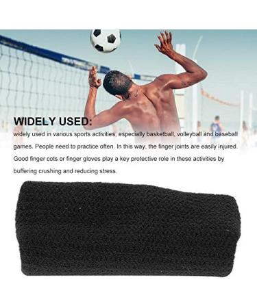 10pcs Stretchy Finger Protector Sleeves for Arthritis & Sports | Basketball Football Badminton Baseball - Black - Buy Online on GoSupps.com
