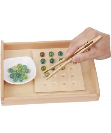 Nuobesty 8 STK Wooden Tweezers & Tongs - Ideal Early Learning Tools for Kids Snack Serving & Kitchen Use - Buy Online on GoSupps.com