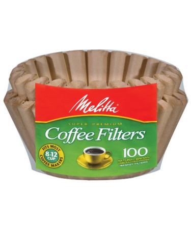 Melitta Basket Coffee Filters Natural Brown Unbleached 100 Count