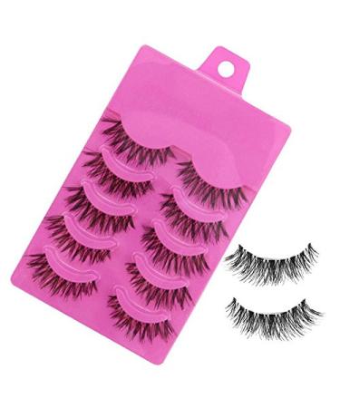 JUNGEN 5 Pairs 3D Artificial False Eyelashes Reusable Natural Look for Makeup | International Shipping - Buy Online on GoSupps.com