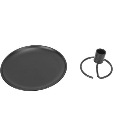 Moxa Coil Holder - Round Base Safe Stainless Steel Moxibustion Collector (BLACK) - Compact & Stable International Shipping - Buy Online on GoSupps.com