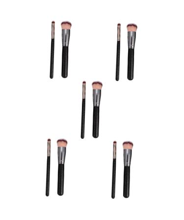 Housoutil 10 Pcs Makeup Brush Foundation Brush Eyelashes Lipstick Brush Concealer Brush Lash Kits Synthetic Brush Self Tanner Brush Cup Holder Tissues Face Brush Artificial Fiber Make up