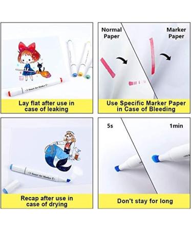 Smart Color Art 66 Pack Alcohol Based Dual Tip Art Markers with Blender - Ideal for Adult and Kid Coloring, Drawing, Sketching - Includes Case - Buy Online on GoSupps.com