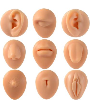 CHUANCI 1PC Soft Silicone Body Part Model Human Ear Mouth Eye Tongue Navel Model Display Puncture Display Simulation for Jewelry Display Teaching Tool (1PC Coffee Color Right Ear) - Buy Online on GoSupps.com