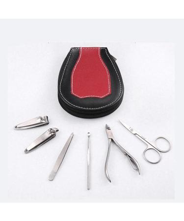 Nail Clippers Set Stainless Steel Manicure Clippers Nail Clippers Set Portable 8 Pieces Red Man and Woman - Buy Online on GoSupps.com